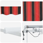 Einziehbare Markise Orange und Braun 600 x 350 cm