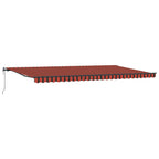 Einziehbare Markise Orange und Braun 600 x 350 cm