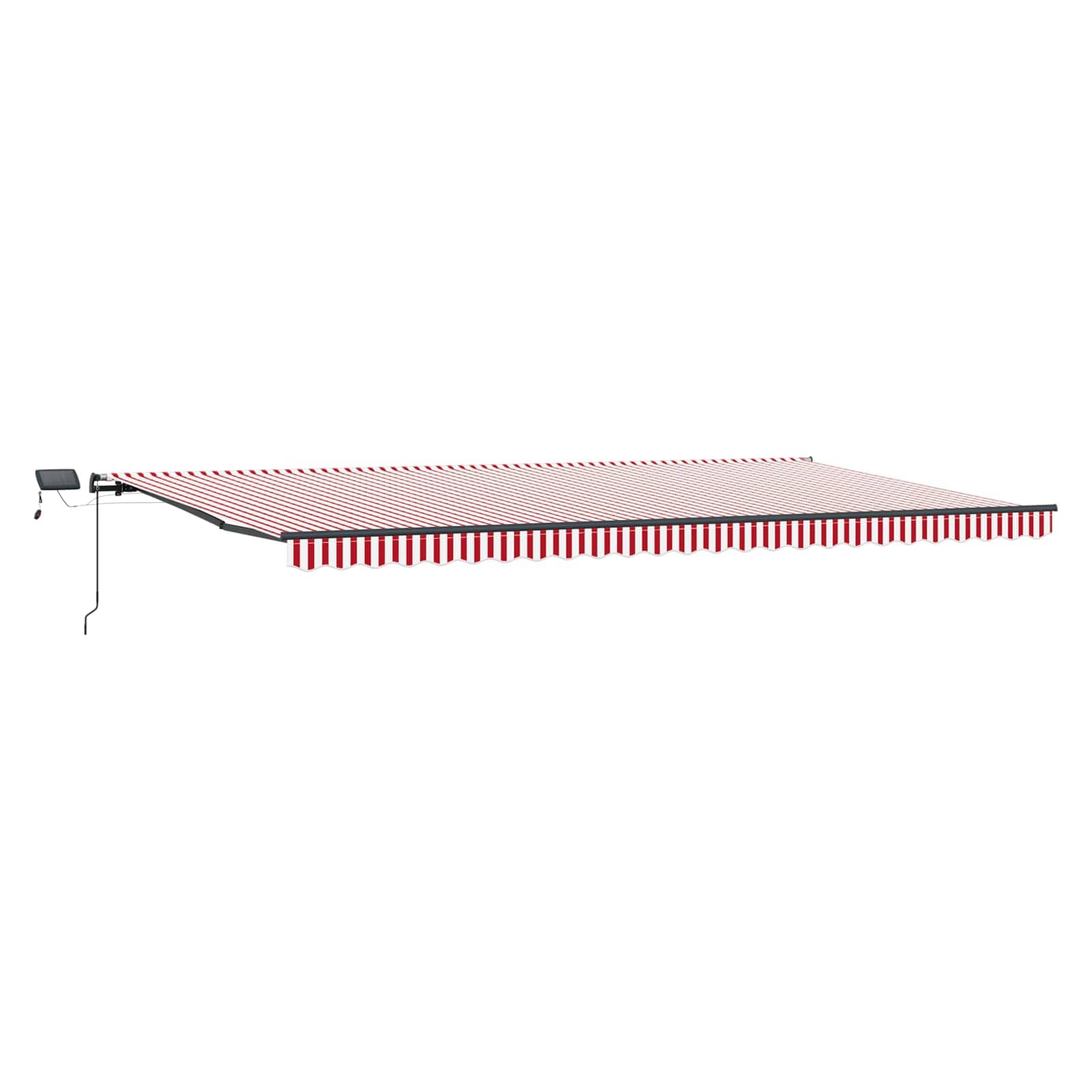 Einziehbare Markise Rot und Weiß 600 x 350 cm Stoff