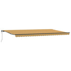Einziehbare Markise Mehrfarbig 600 x 350 cm Stoff und Aluminium