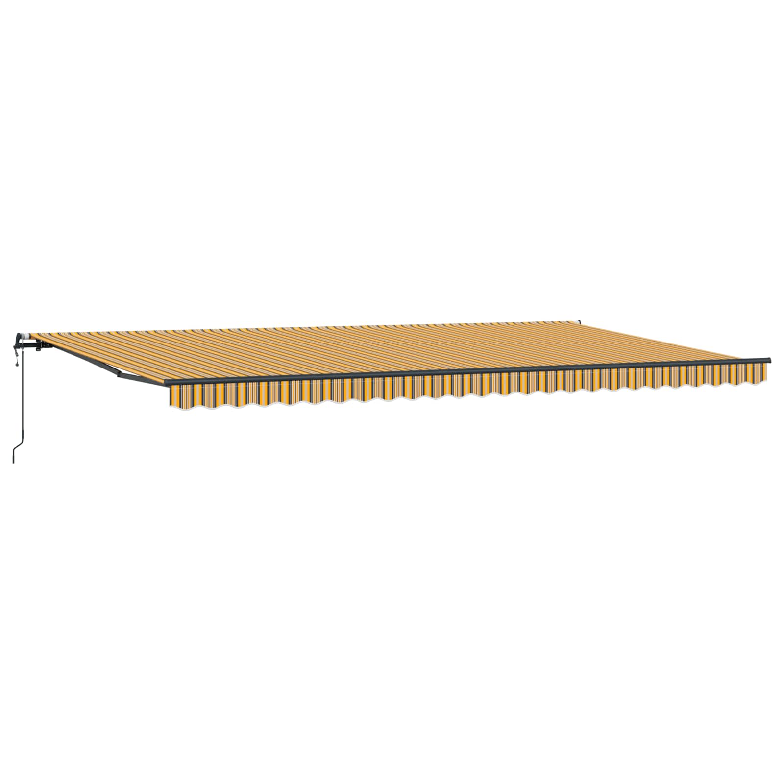 Einziehbare Markise Mehrfarbig 600 x 350 cm Stoff und Aluminium