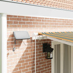 Einziehbare Markise Grün und Gelb 600 x 350 cm Stoff und Stahl