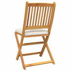 Klappstuhl mit Kissen 2 pcs Braun Massivholz Akazie