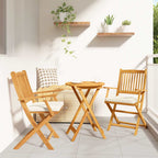Klappstuhl mit Kissen 2 pcs Braun Massivholz Akazie