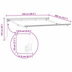Markisenrahmen Verstellbar Weiß 2,5 x 2 m Stahl
