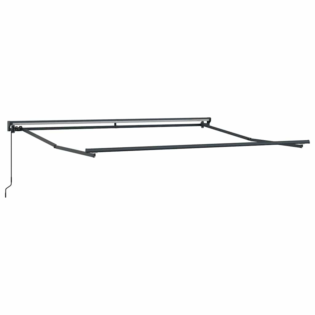Markisenrahmen Verstellbar Anthrazit 3,5 x 2,5 m Stahl