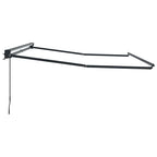 Markisenrahmen Verstellbar Anthrazit 3,5 x 2,5 m Stahl