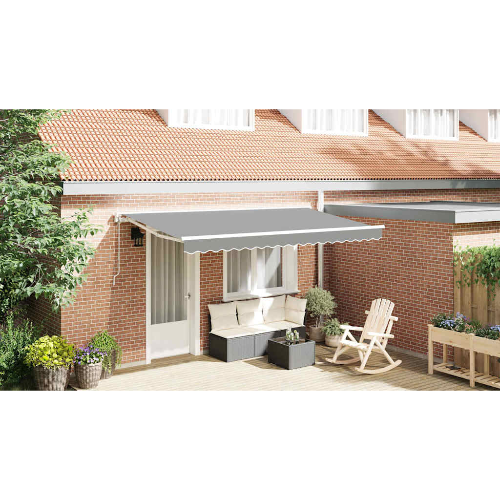 Markisenrahmen Verstellbar Weiß 4 x 2 m Stahl