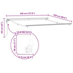 Markisenrahmen Verstellbar Anthrazit 3,5 x 2,5 m Stahl