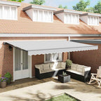 Markisenrahmen Verstellbar Anthrazit 4,5 × 3 m Stahl