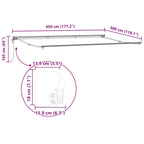 Markisenrahmen Verstellbar Anthrazit 4,5 × 3 m Stahl
