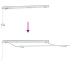 Markisenrahmen Weiß 3 x 2 m Metall