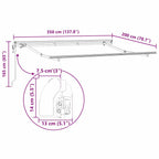 Markisenrahmen Anthrazit 3,5 x 2 m Metall
