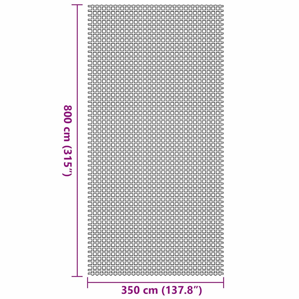 Zeltteppich Grün 800 x 350 cm Polyester