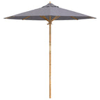 Garten-Sonnenschirm Dunkelgrau Ø 217 x 230 cm Bambus