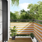 Balkon-Sichtschutz Gelb und Weiß Gestreift 75x800 cm