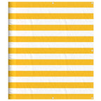 Balkon-Sichtschutz Gelb und Weiß Gestreift 120x800 cm