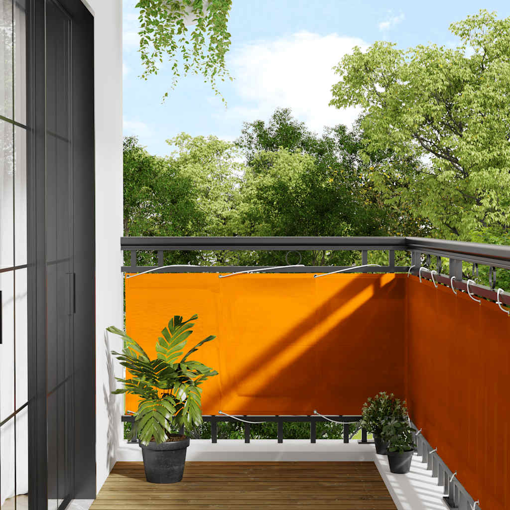 Balkon-Sichtschutz Orange 75x700 cm 100 % Polyester-Oxford