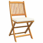 Klappstuhl 4 pcs Weiß 49 x 57,5 x 92 cm Massivholz Akazie
