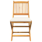 Klappstuhl 4 pcs Weiß 49 x 57,5 x 92 cm Massivholz Akazie