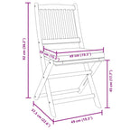 Klappstuhl 6 pcs Weiß 49 x 57,5 x 92 cm Massivholz Akazie