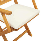 Klappstuhl 8 pcs Weiß 49 x 57,5 x 92 cm Massivholz Akazie