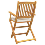 Klappstuhl 8 pcs Weiß 49 x 57,5 x 92 cm Massivholz Akazie