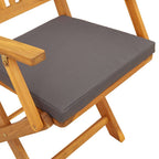 Klappstuhl 8 pcs Grau 49 x 57,5 x 92 cm Massivholz Akazie