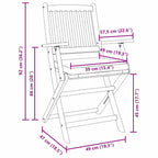 Klappstuhl 8 pcs Grau 49 x 57,5 x 92 cm Massivholz Akazie