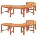 Baumbank 2 pcs Natur 160 x 80 x 45cm Massives Eukalyptus Holz