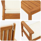 Gartensofa-set 4 pcs Braun 120 x 65,5 x 79 cm Massivholz Akazie