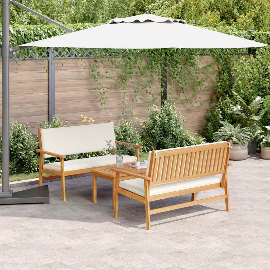 Gartensofa-set 3 pcs Braun 120 x 65,5 x 79 cm Massivholz Akazie