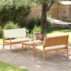 Gartensofa-set 3 pcs Braun 120 x 65,5 x 79 cm Massivholz Akazie