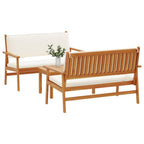 Gartensofa-set 3 pcs Braun 120 x 65,5 x 79 cm Massivholz Akazie