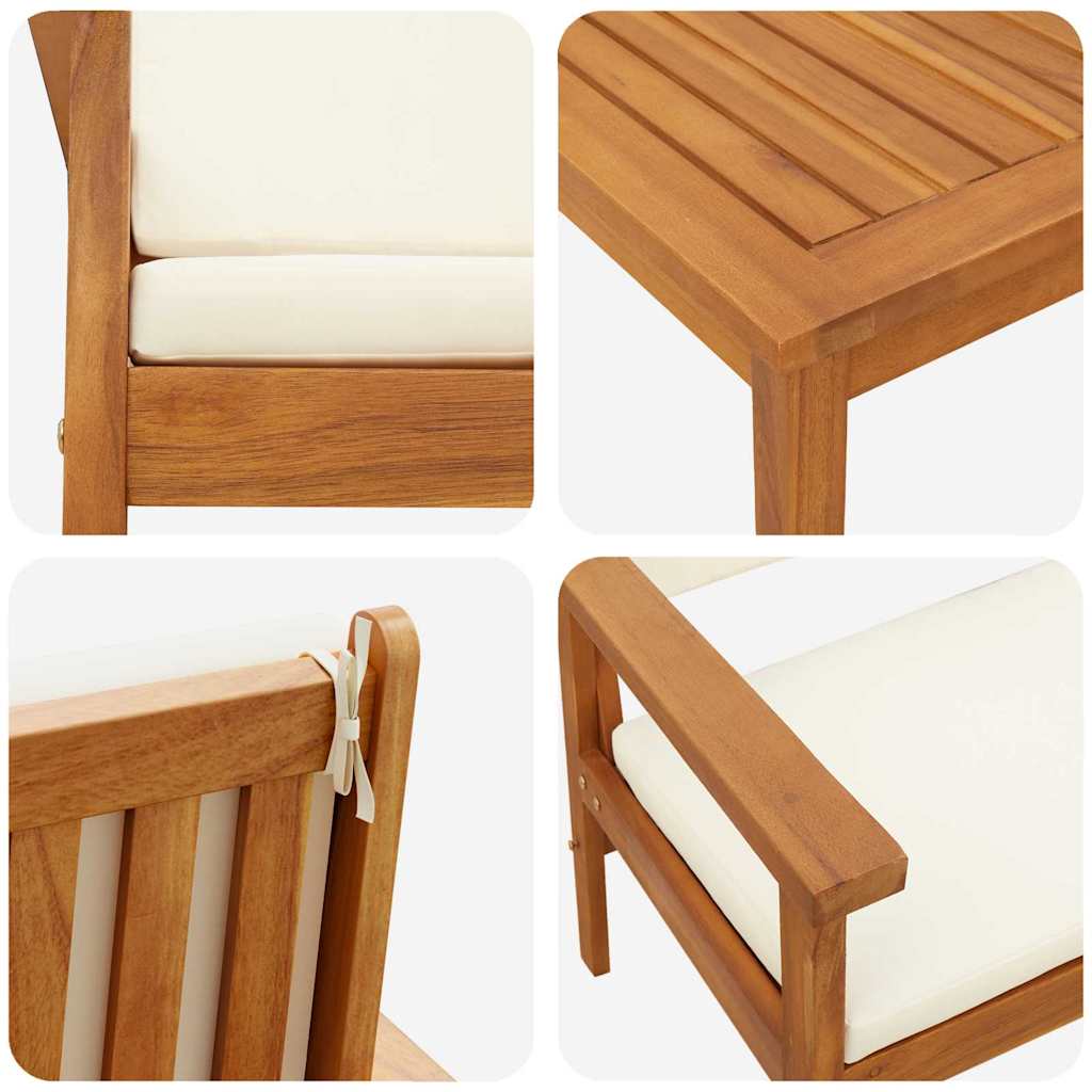 Gartensofa-set 6 pcs Braun Massivholz Akazie