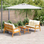 Bistrogarnitur mit Kissen 3 pcs Braun Massivholz Akazie