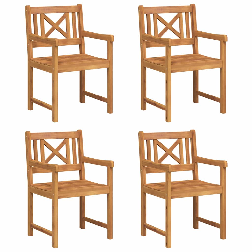 Bank Outdoor 4 pcs Natur 56 x 55,5 x 90 cm Massivholz Akazie