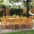 Bank Outdoor 8 pcs Natur 56 x 55,5 x 90 cm Massivholz Akazie