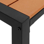 Gartenbank Braun 100 x 28 x 45 cm Stahl