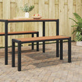 Gartenbank Braun 100 x 28 x 45 cm Stahl