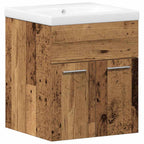 Badezimmermöbel-Set Wandmontiert 3 pcs Altholz Holzwerkstoff