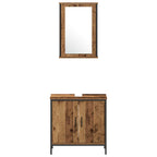 Badezimmer Waschbeckenmöbel mit Regal 3 pcs Braun Holzwerkstoff