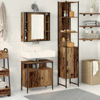 Badezimmermöbel-Set mit Regal 3 pcs Altholz Holzwerkstoff
