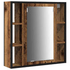 Badezimmermöbel-Set mit Regal 3 pcs Altholz Holzwerkstoff