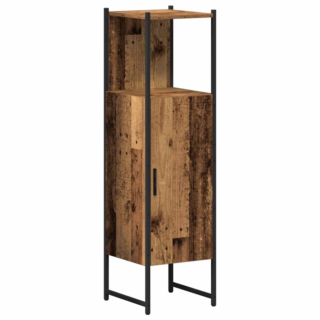 Badezimmermöbel-Set mit Regal mit Tür 3 pcs Braun Holzwerkstoff