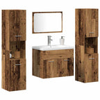 Badezimmermöbel-Set Wandmontiert 4 pcs Altholz Holzwerkstoff
