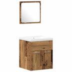 Badezimmermöbel-Set mit Schubladen 4 pcs Altholz Holzwerkstoff