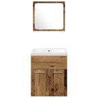 Badezimmermöbel-Set mit Schubladen 4 pcs Altholz Holzwerkstoff