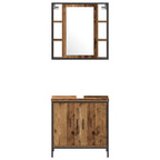Badezimmermöbel Set mit Regal 4 pcs Braun 33 x 33 x 185.5 cm