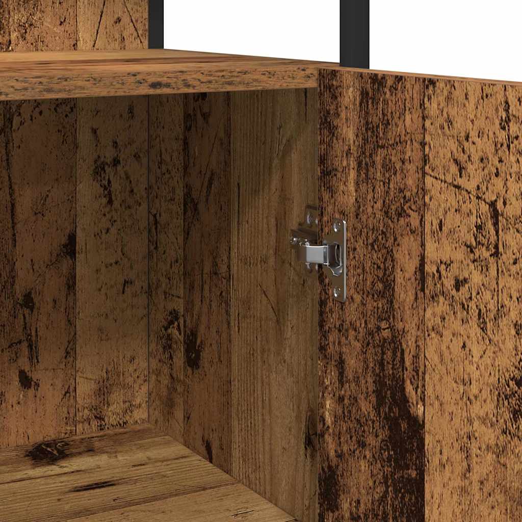 Badezimmermöbel-Set mit Regal 4 pcs Altholz Holzwerkstoff